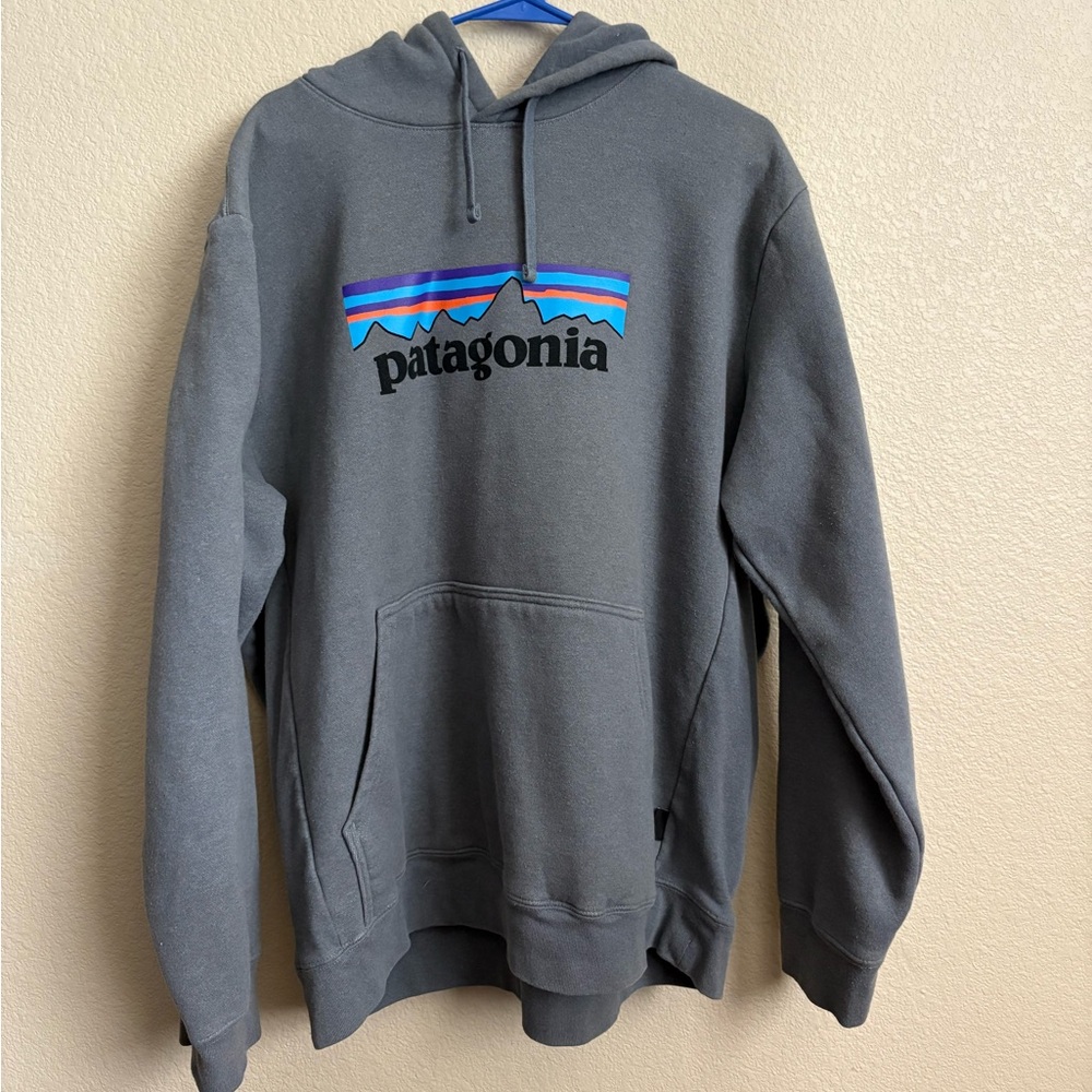 Patagonia Charcoal Hoodie with Logo